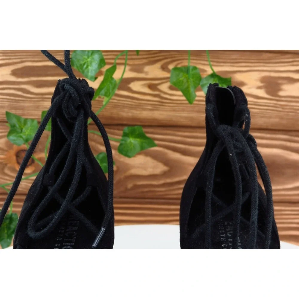 Kenneth‎ Cole Size 6.5 M Black Ankle Strap Synthetic Women Sandal Shoes